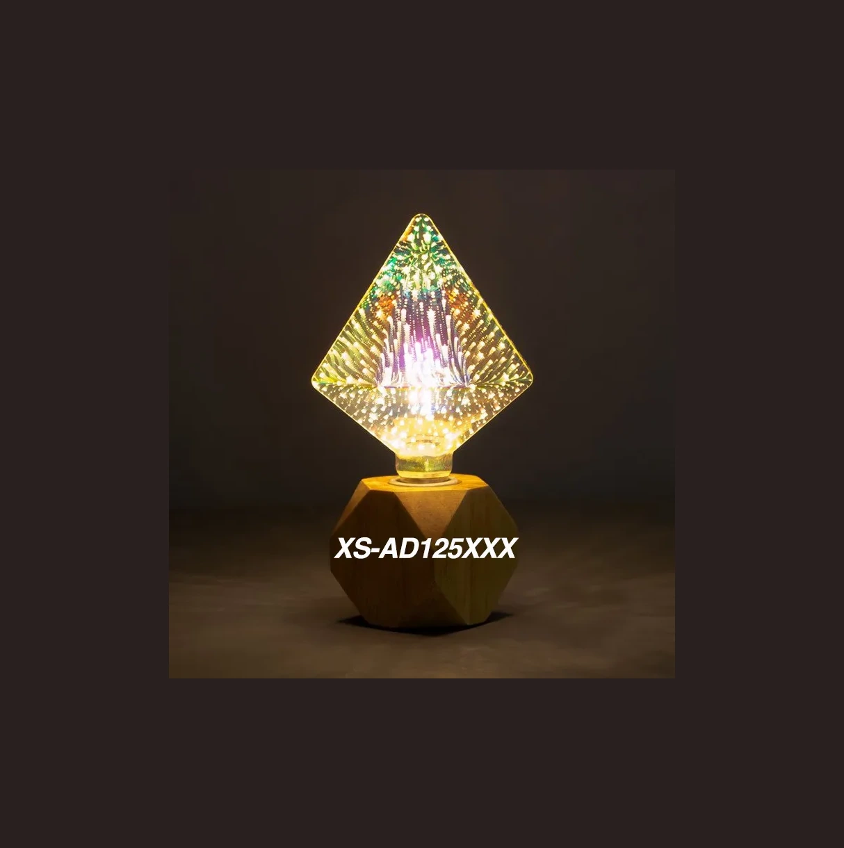 Ampoule LED en verre aux couleurs de l'arc-en-ciel