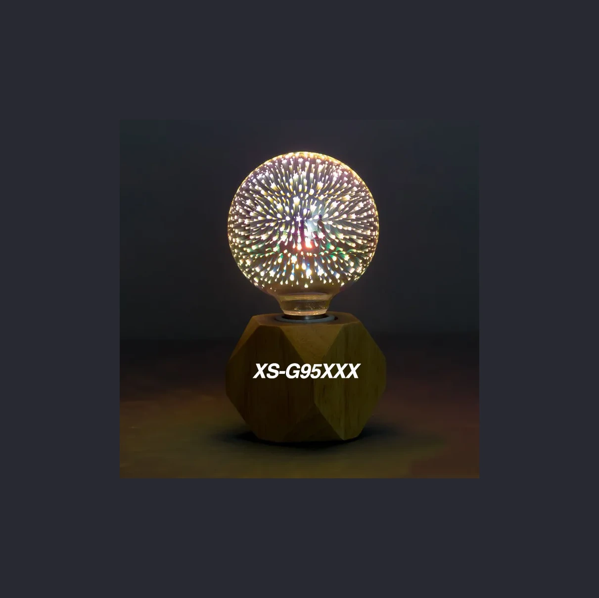 Ampoule LED en verre aux couleurs de l'arc-en-ciel