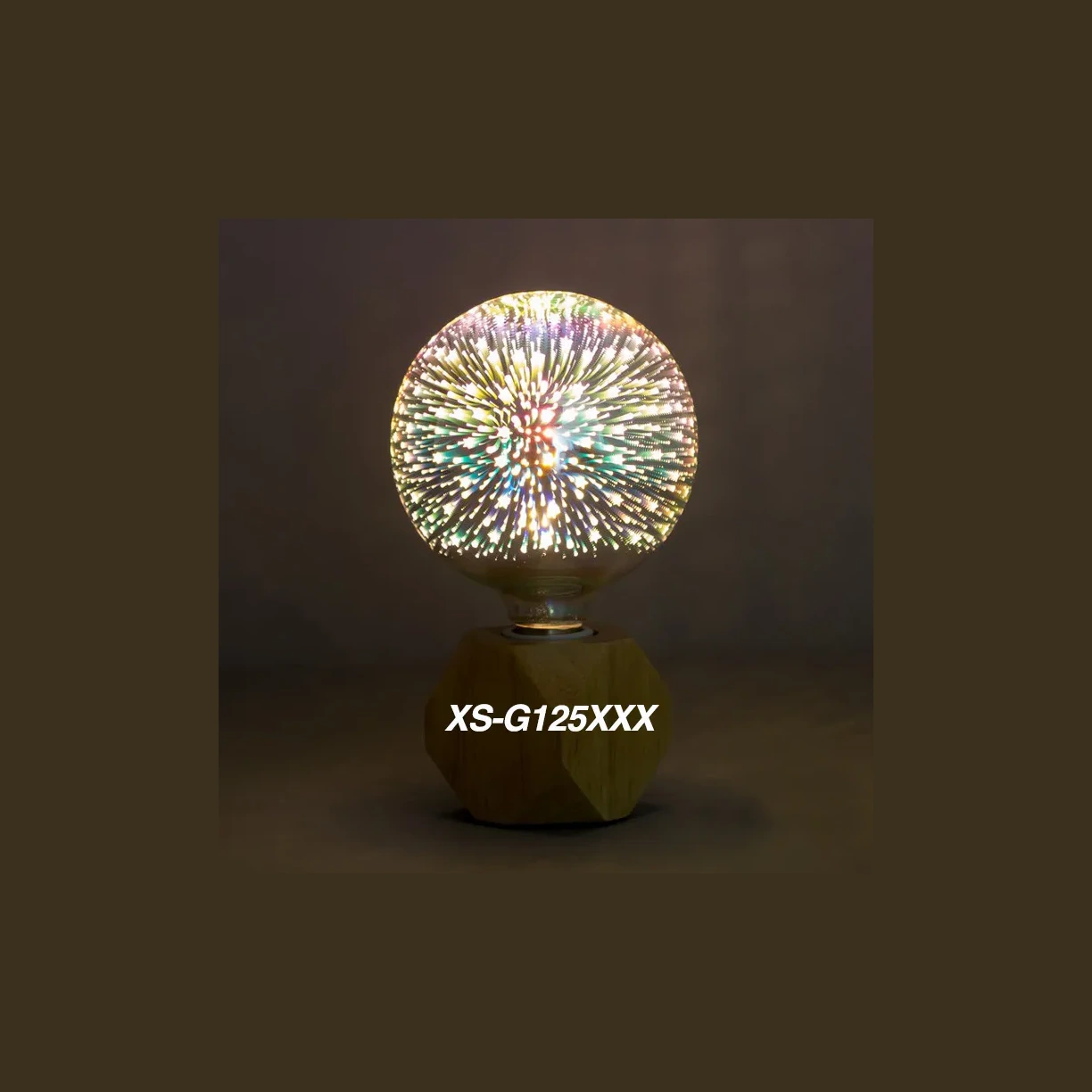 Ampoule LED en verre aux couleurs de l'arc-en-ciel