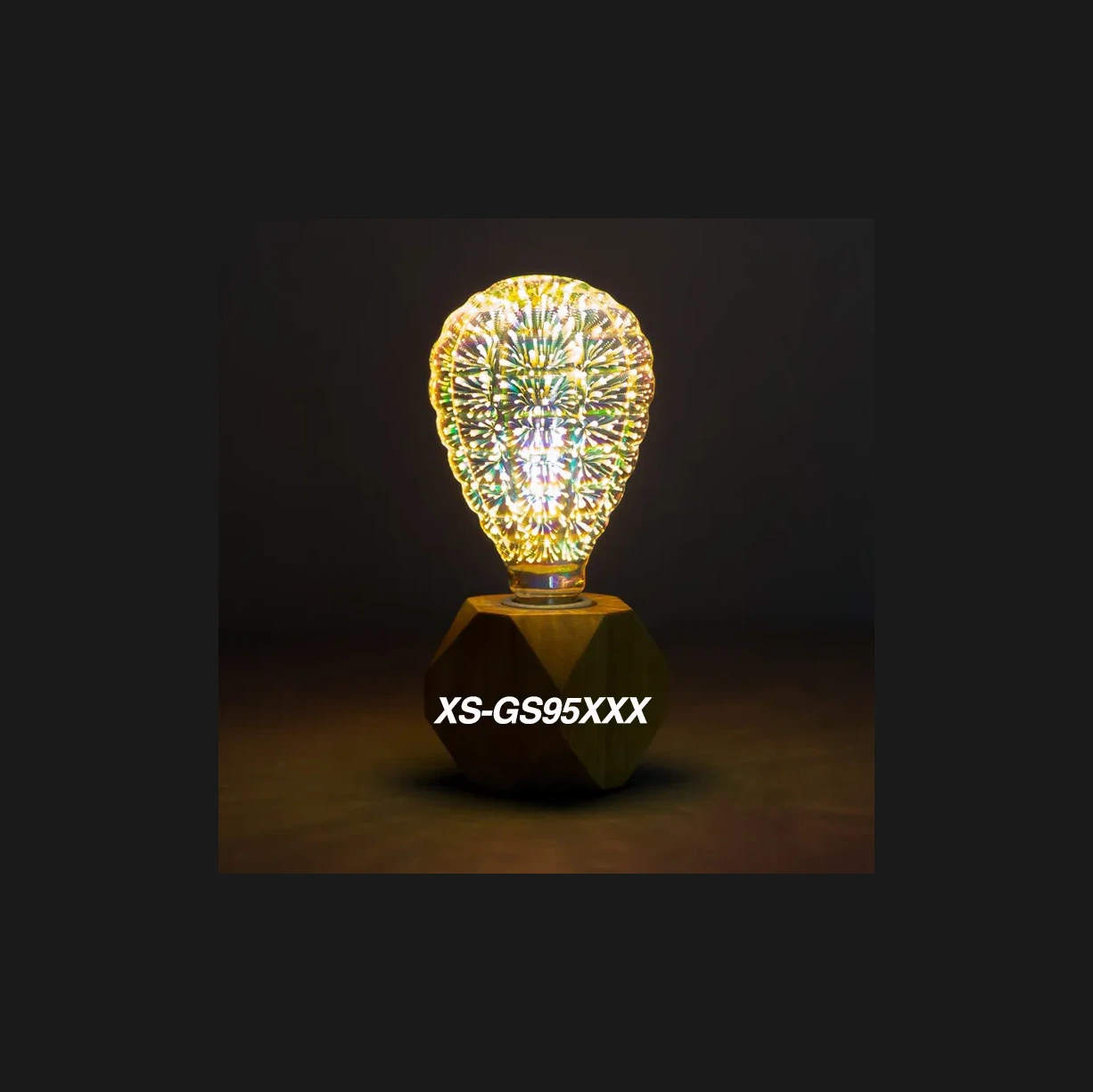 Ampoule LED en verre aux couleurs de l'arc-en-ciel